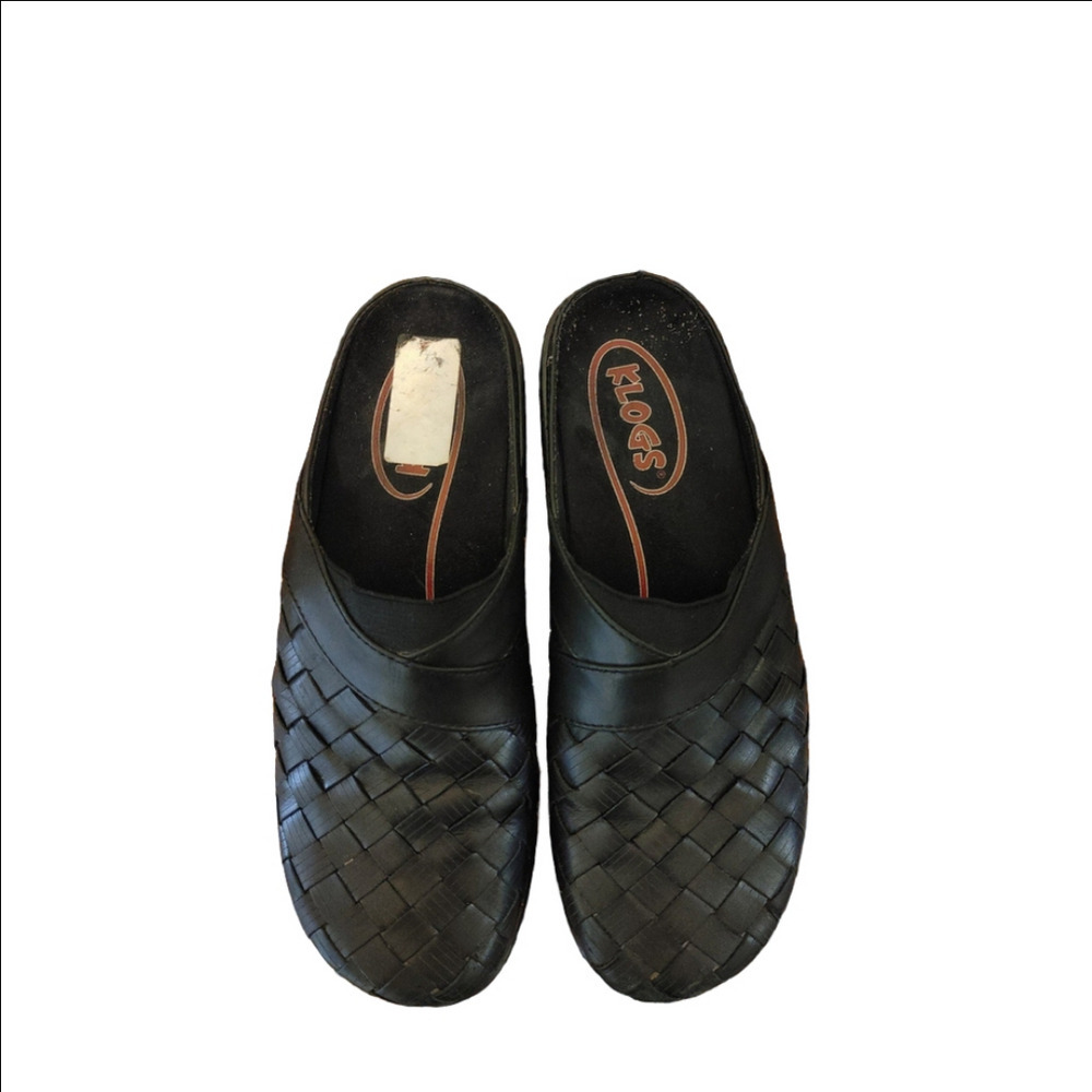 Klogs Footwear Leather Basket Weave Size 8.5
